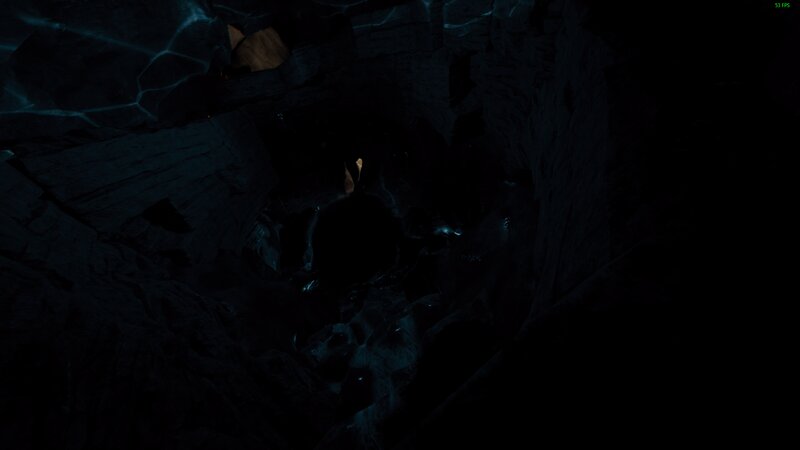 Dark Cave Interior — Black, Night