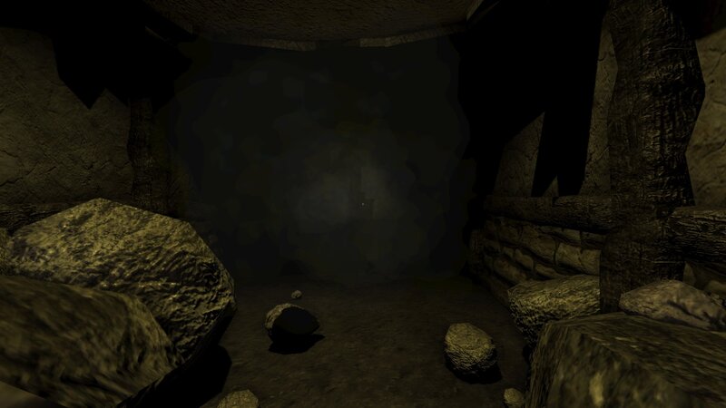 Dark Cave Interior — Brown