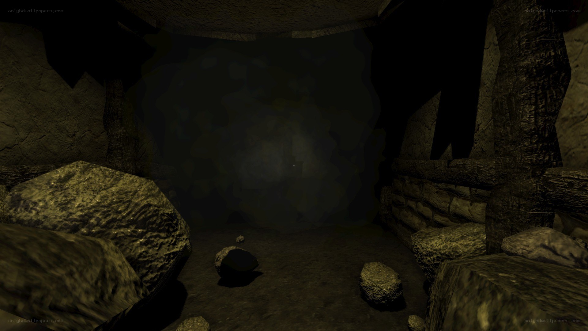 dark cave interior
