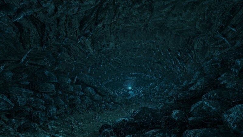 dark cave tunnel