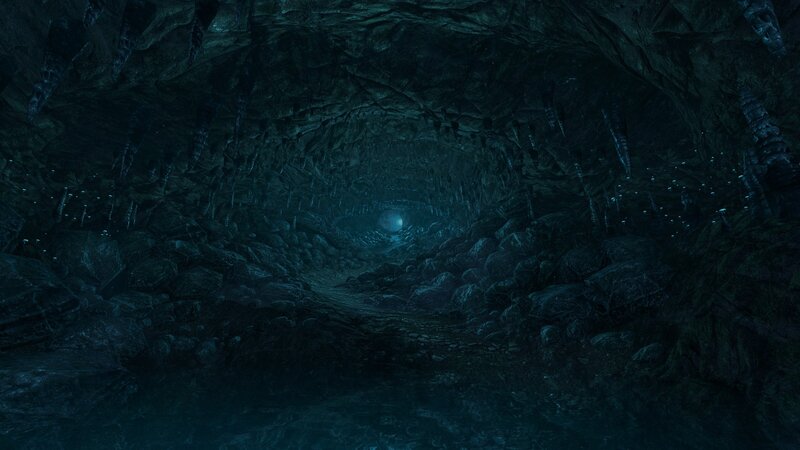 dark cave tunnel