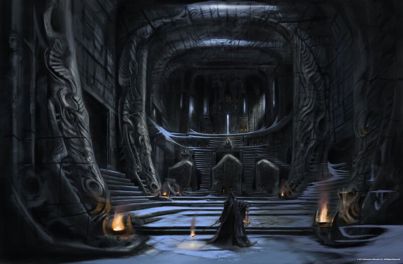 dark cavernous temple