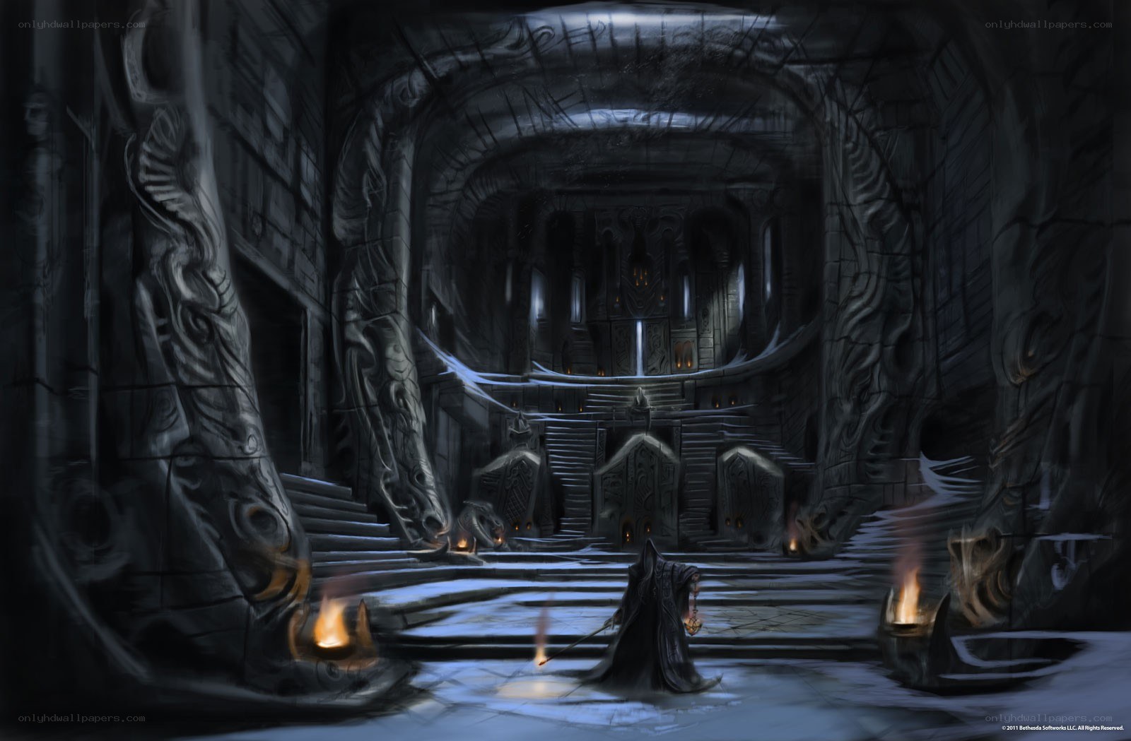 dark cavernous temple