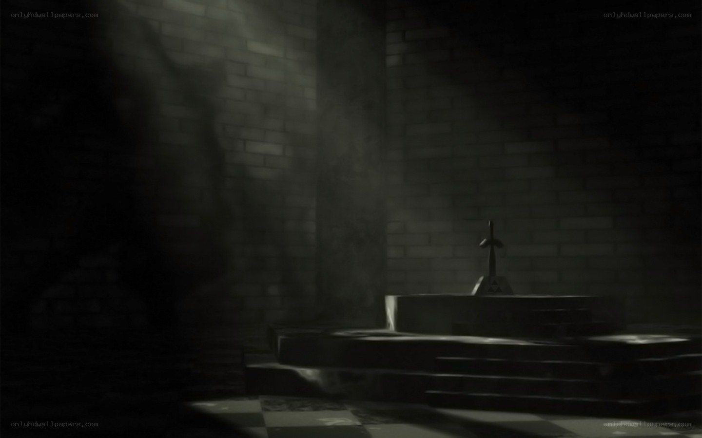 dark chamber with sword