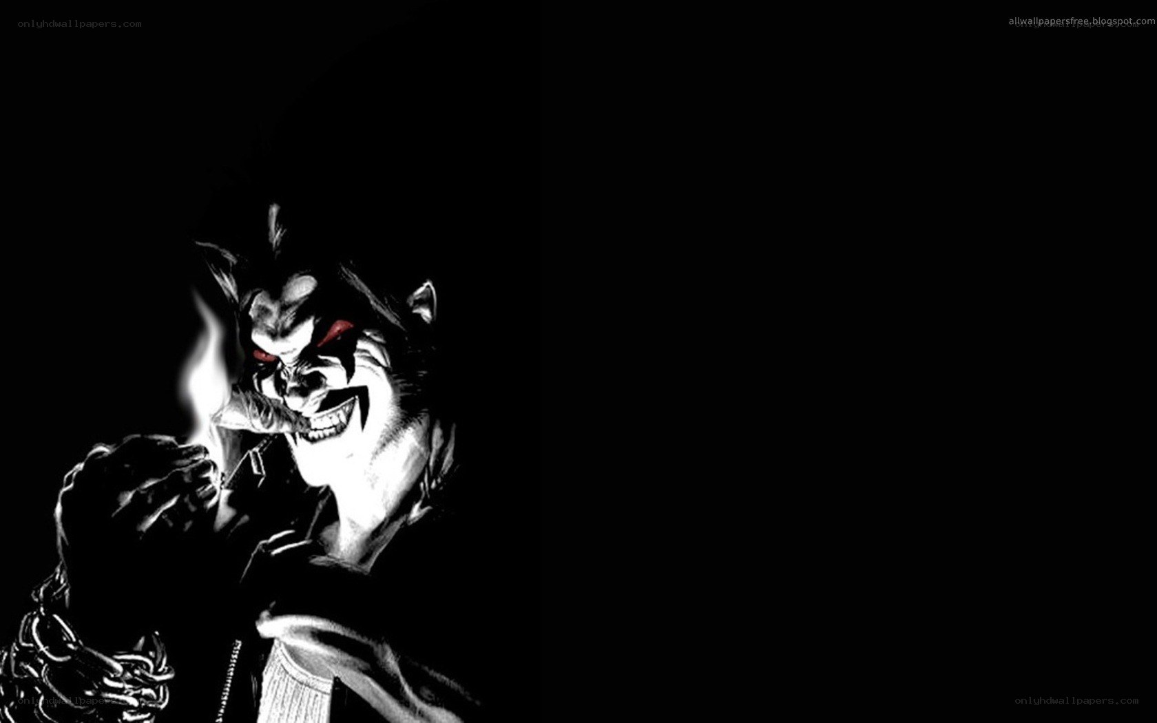 dark character with chains