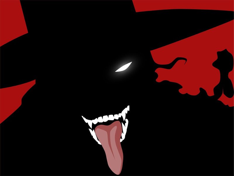 dark character with glowing eye