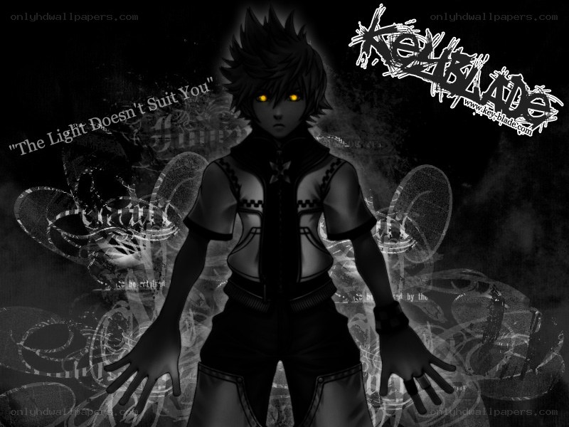 Dark character with glowing eyes