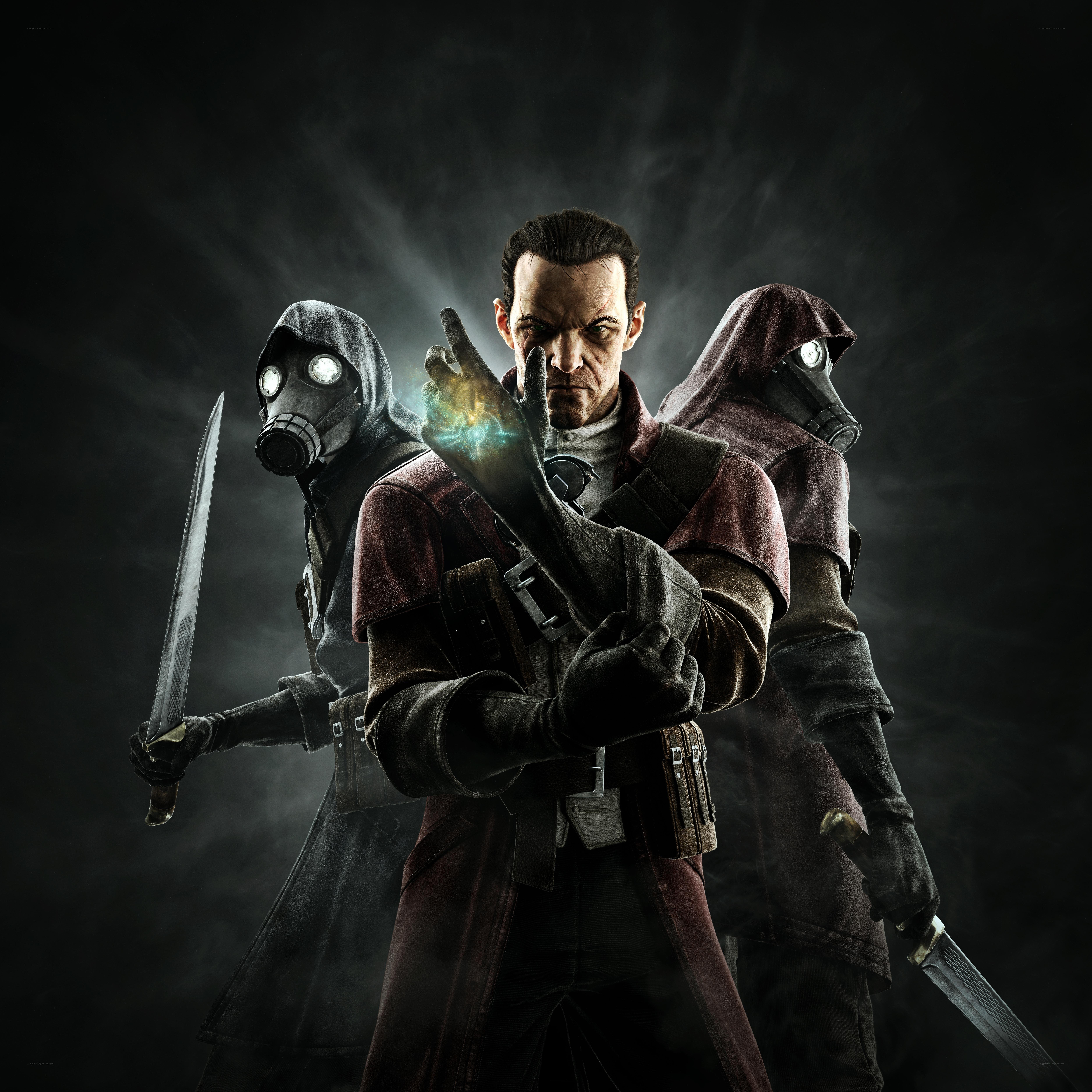 Dark character with glowing hand