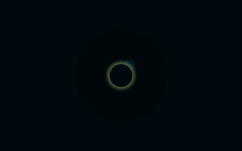dark circle with glowing ring