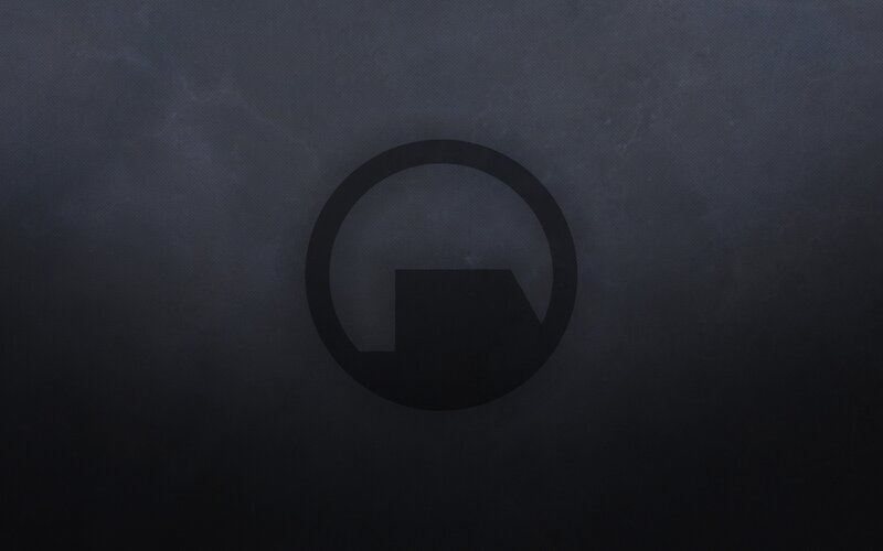 dark circular logo on textured background