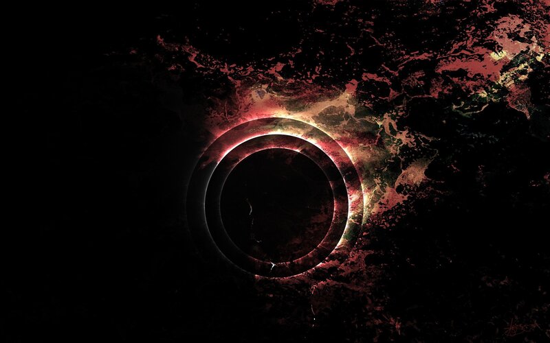 dark circular portal