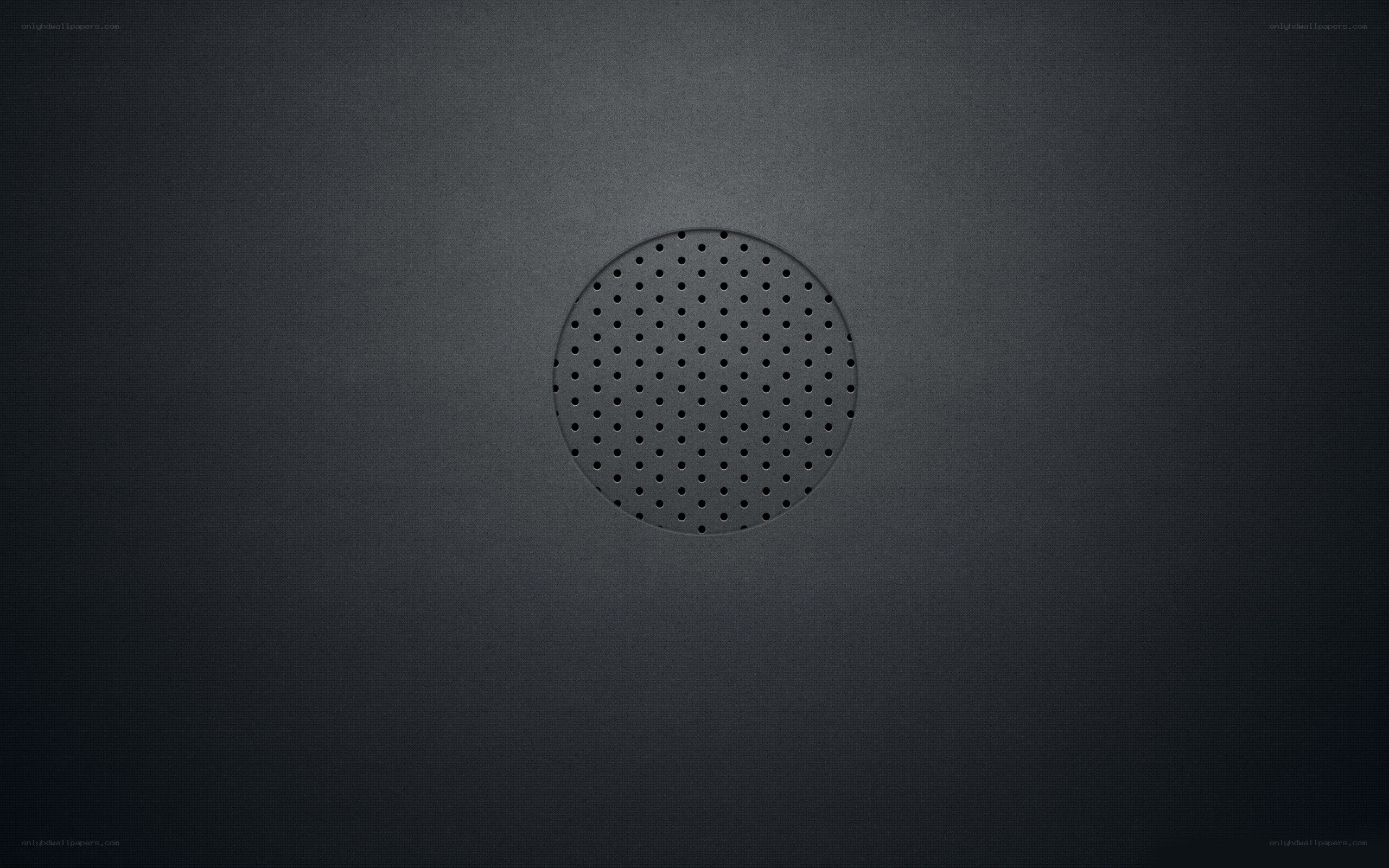 dark circular speaker grille