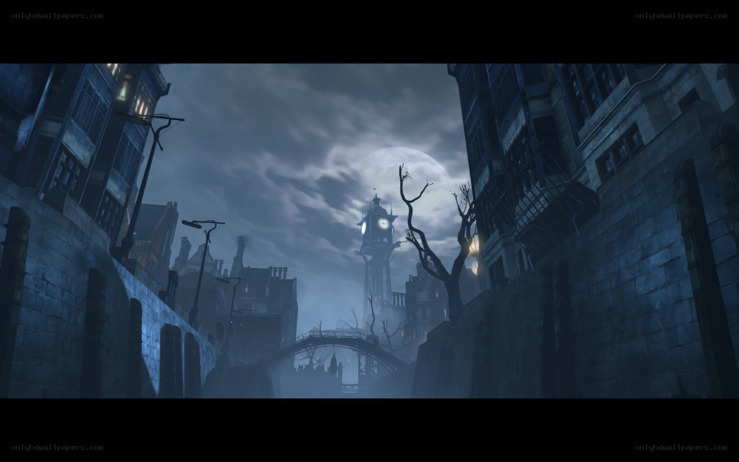 dark city at night