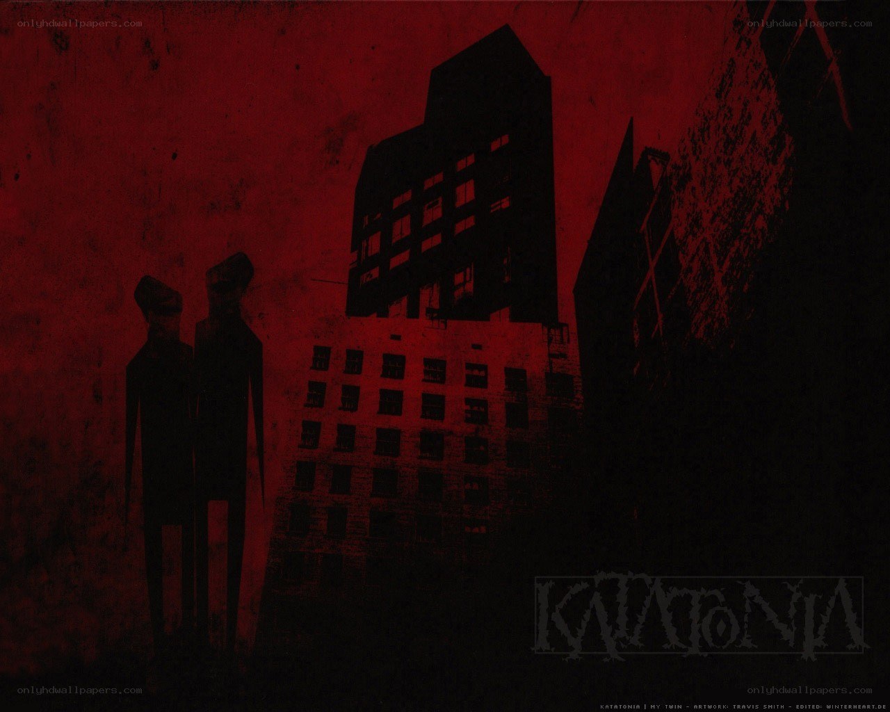 dark city with silhouettes