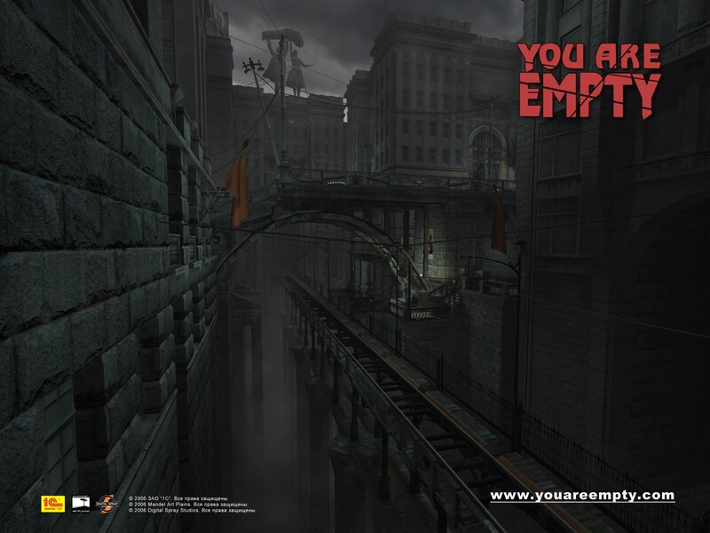 dark city with train tracks