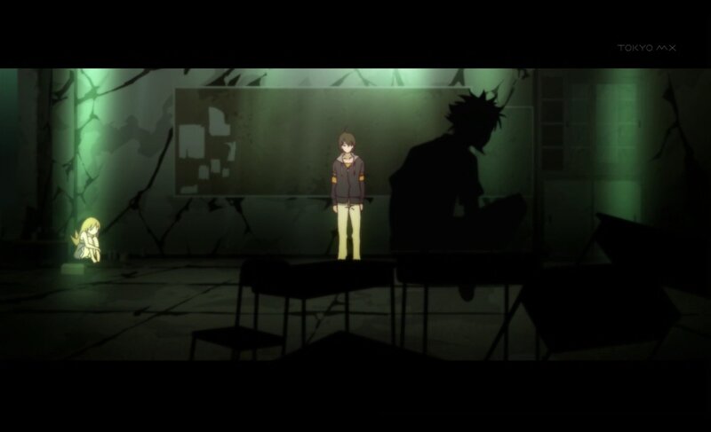 dark classroom scene