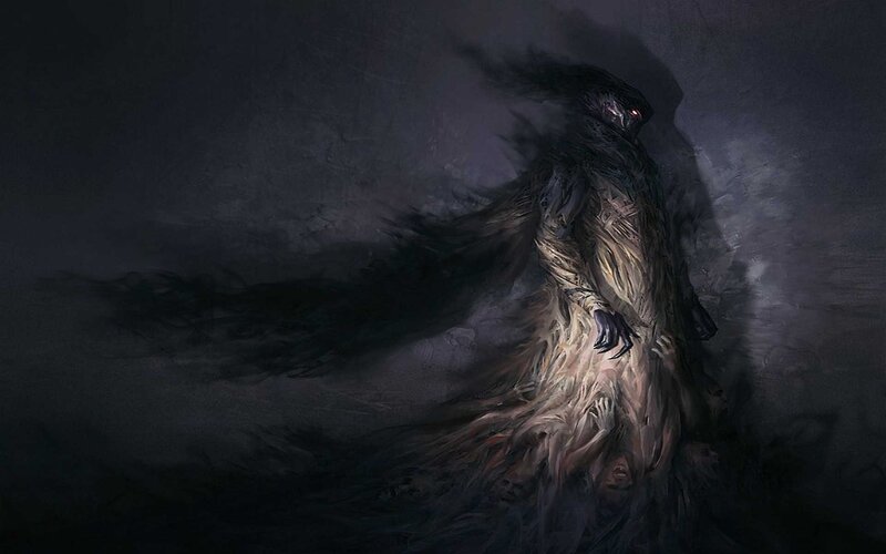 Dark Cloaked Figure — Black