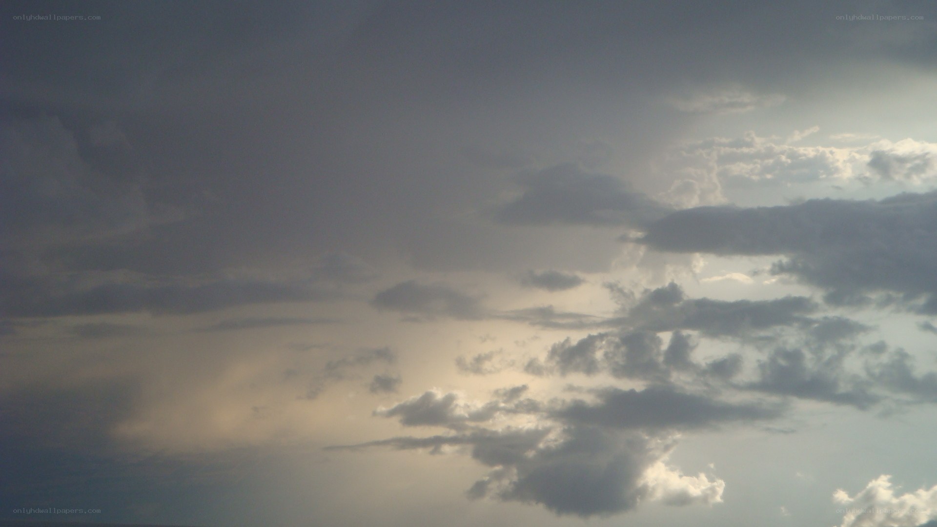 dark clouds at dusk