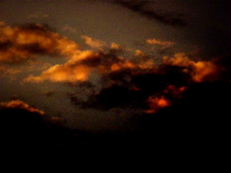 dark clouds at dusk