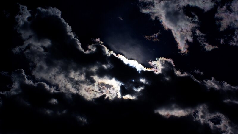 Dark Clouds at Night — Black, Dramatic