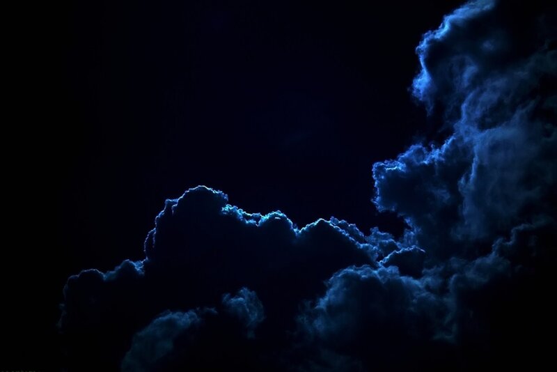 Dark Clouds at Night — Blue