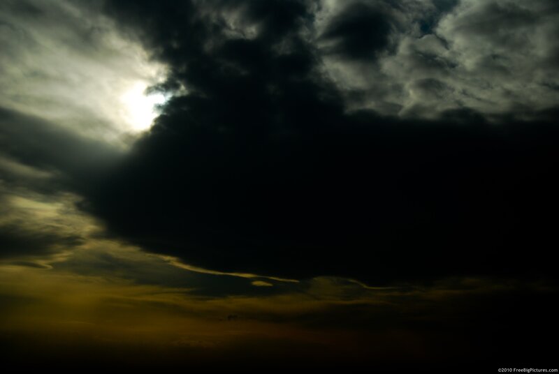 Dark Clouds at Sunset — Black
