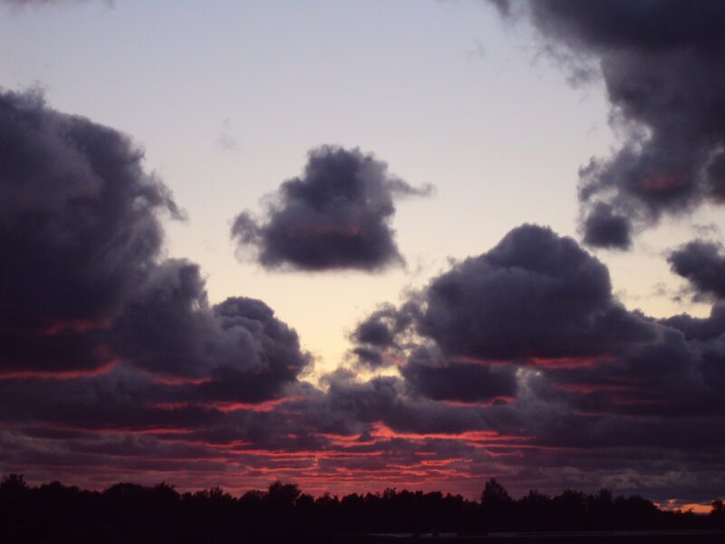 Dark Clouds at Sunset — Purple