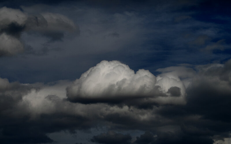 Dark clouds in a stormy sky