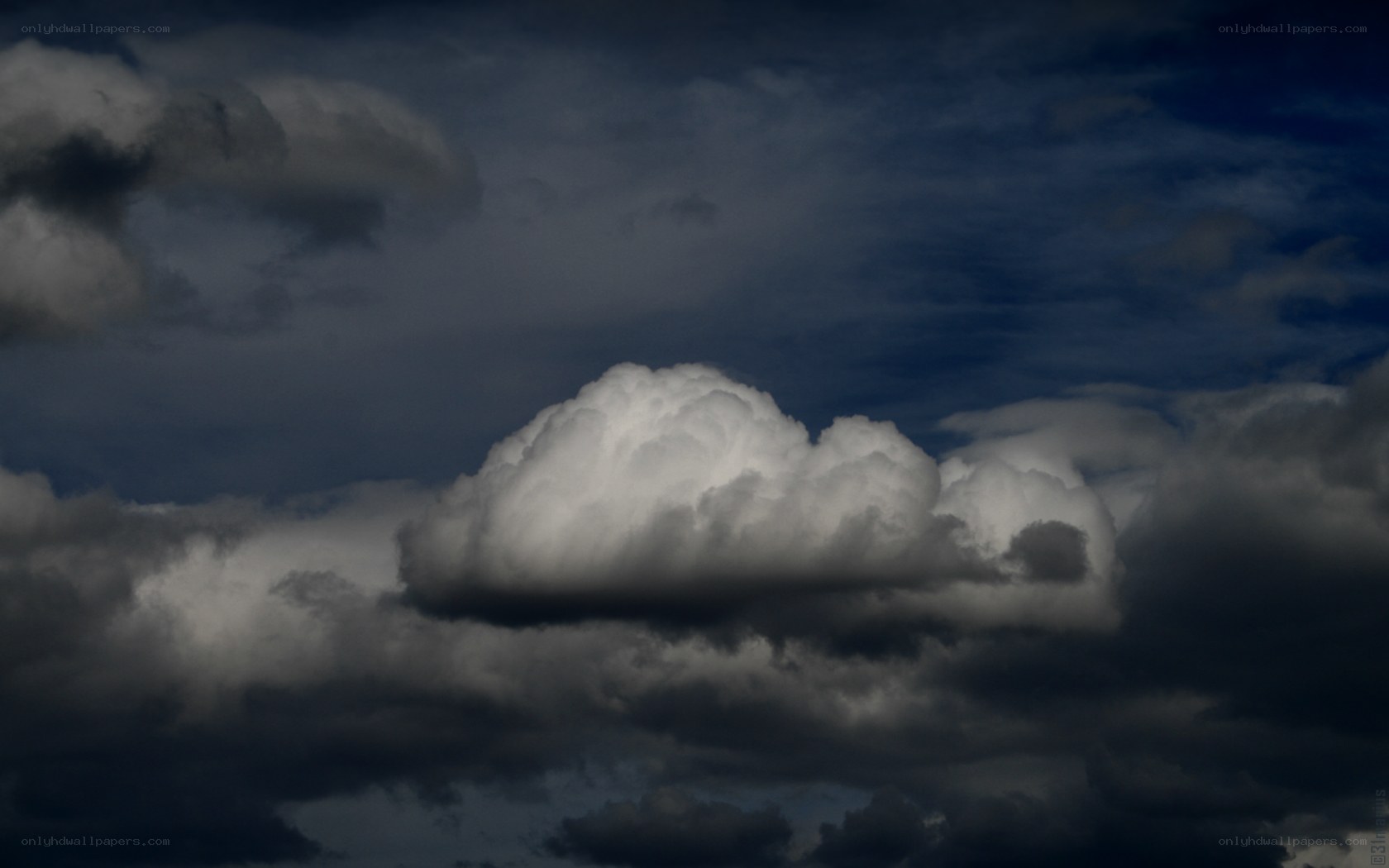 Dark clouds in a stormy sky