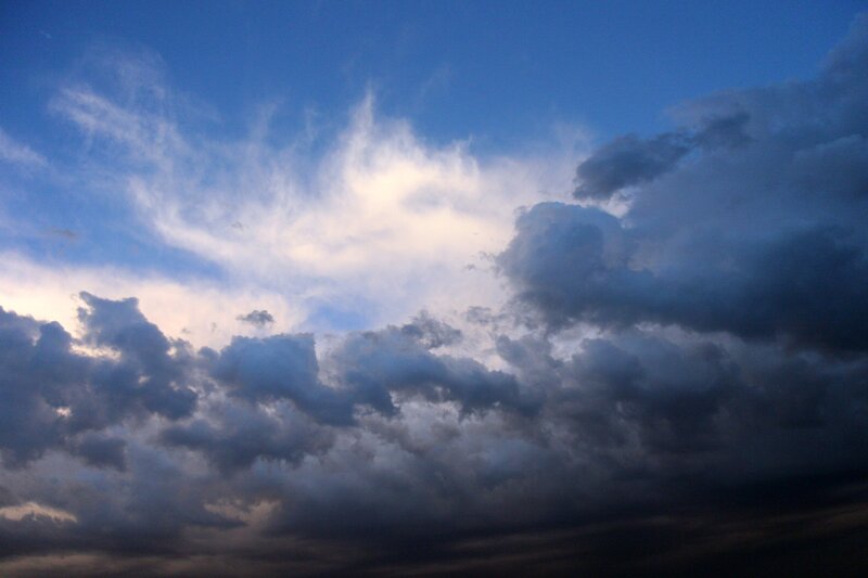Dark Clouds in Blue Sky — Dramatic