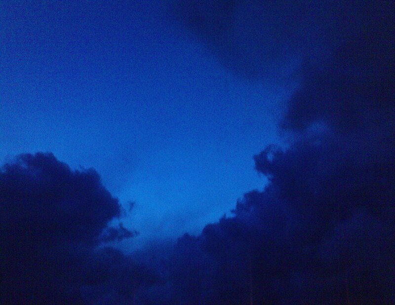 Dark Clouds in Night Sky