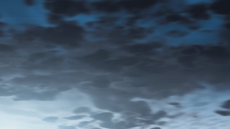Dark Clouds in Sky — Blue, Dramatic, Anime
