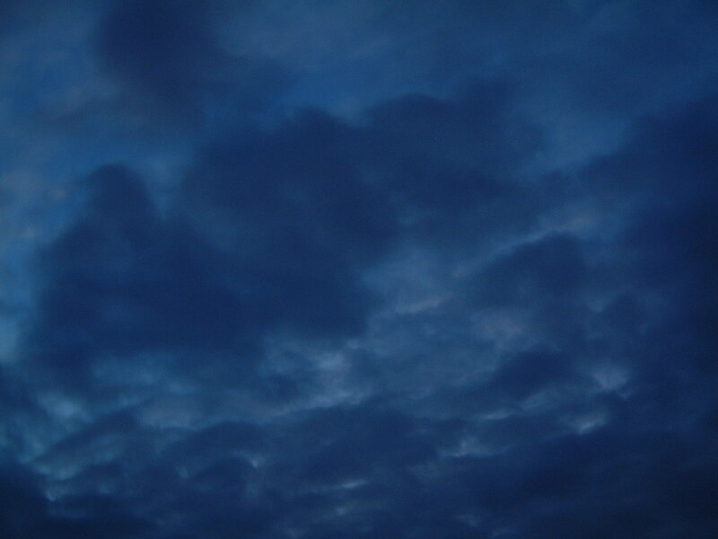 Dark Clouds in Sky — Blue, Dramatic, Night