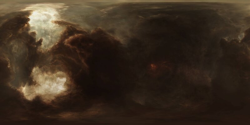 Dark Clouds in Sky — Brown