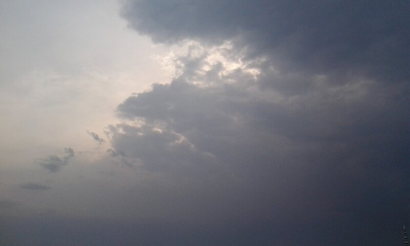 dark clouds in the sky