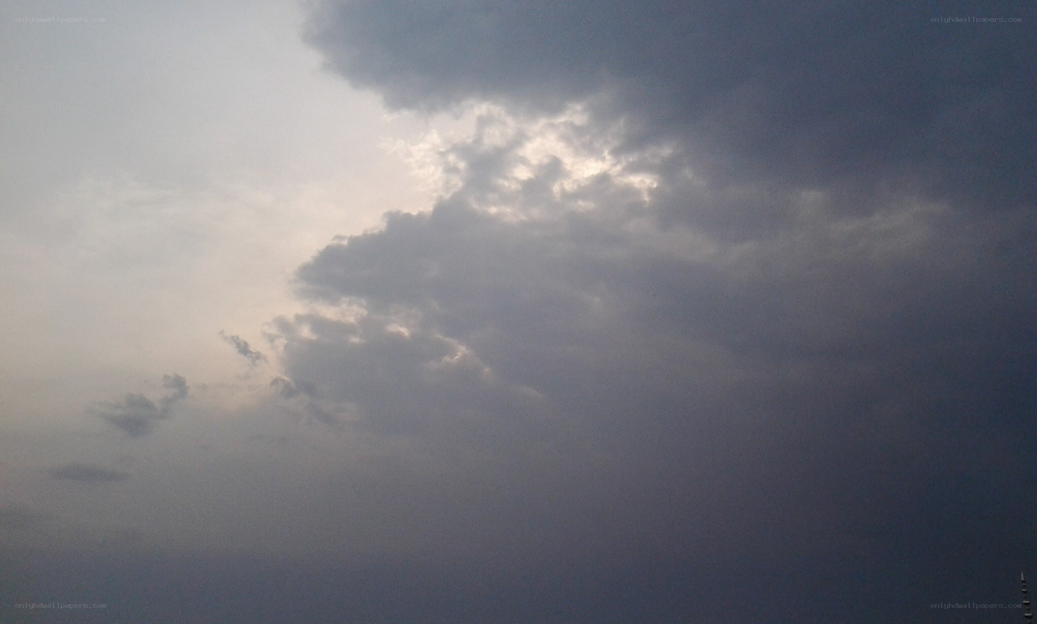 dark clouds in the sky