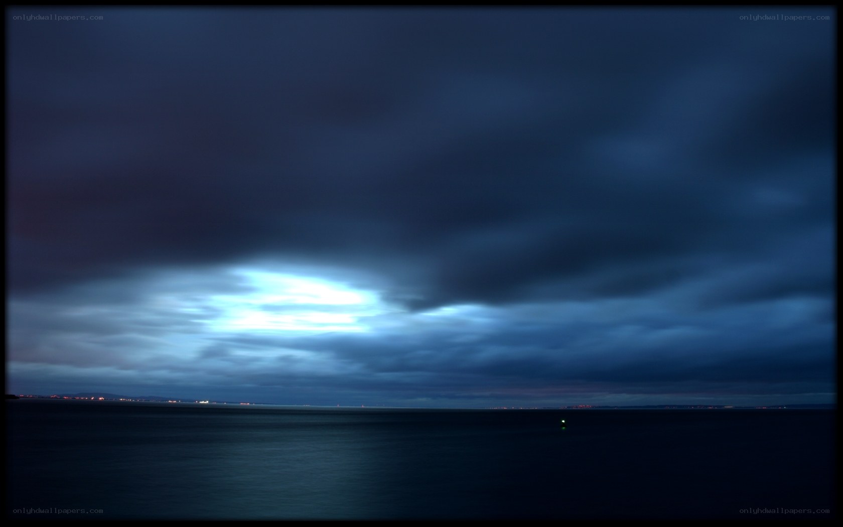 Dark clouds over the sea