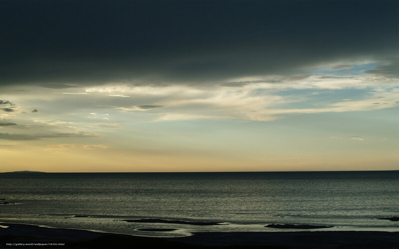 Dark clouds over the sea