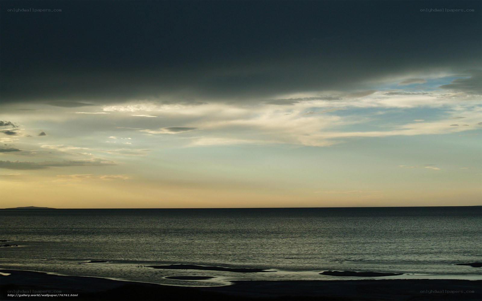 Dark clouds over the sea