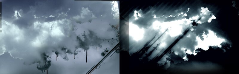 dark clouds with digital effects
