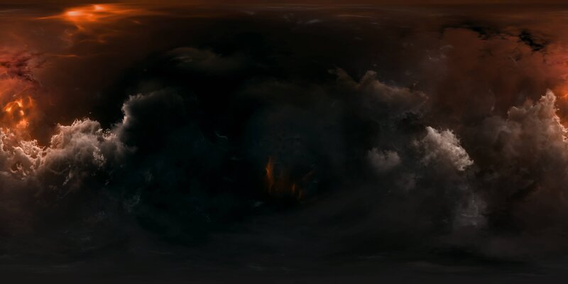 Dark Clouds with Fire