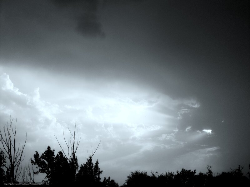 Dark clouds with sun rays