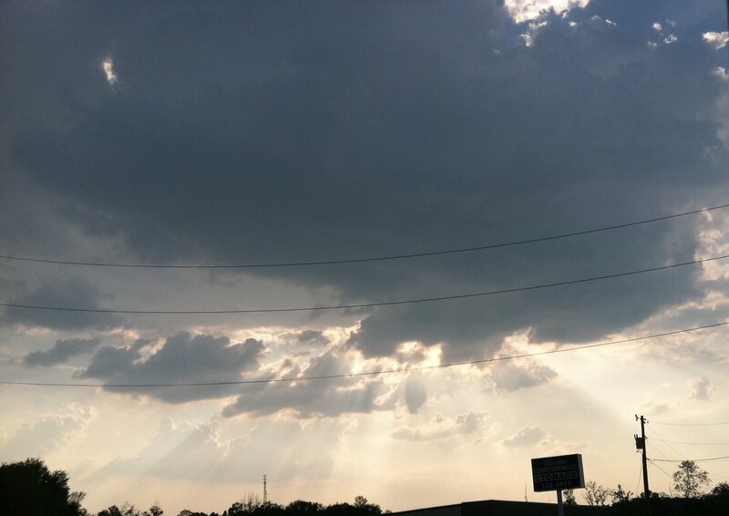 Dark Clouds with Sunbeams