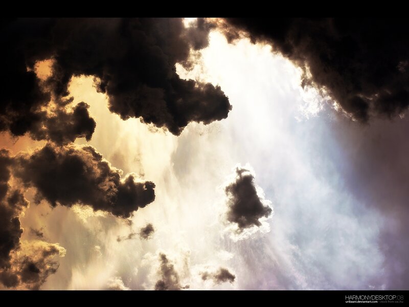 Dark Clouds with Sunlight — Black