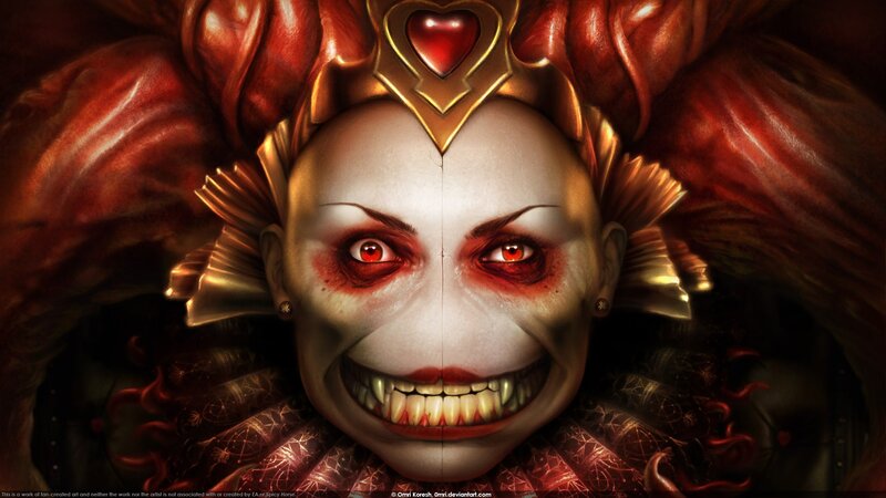 dark clown character portrait