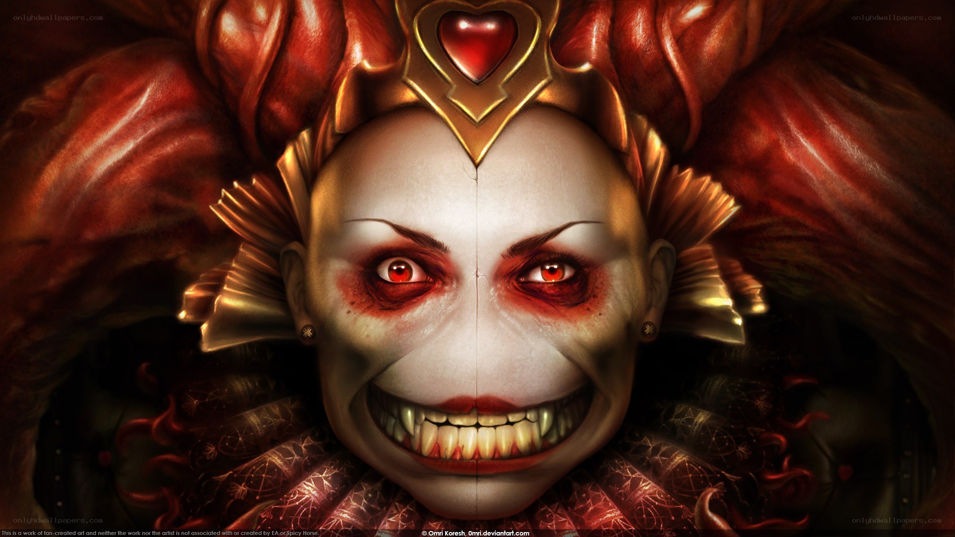 dark clown character portrait