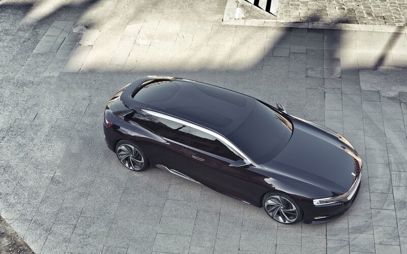 dark concept car on pavement