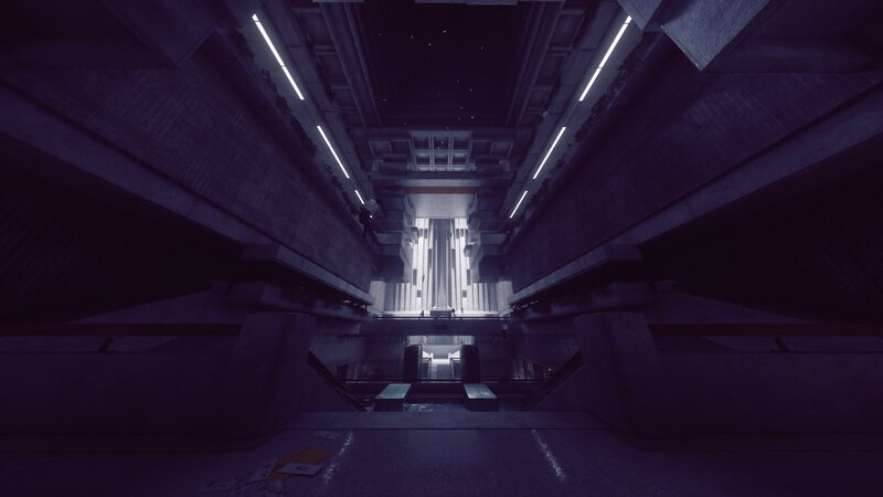 Dark Concrete Corridor