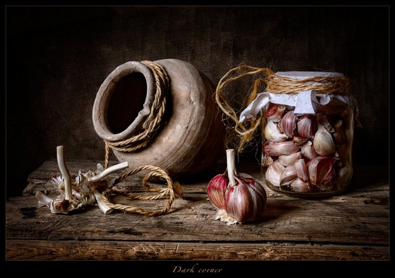 Dark corner still life