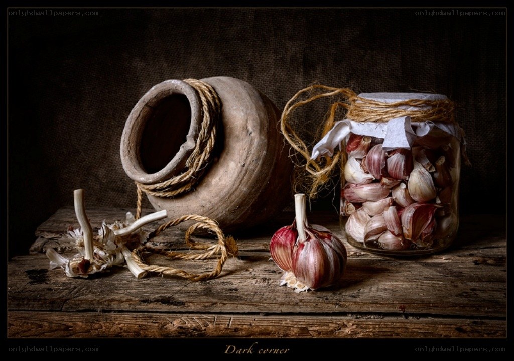 Dark corner still life